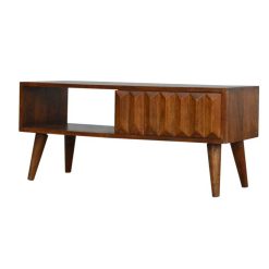 Alternative view of Astoria Farmhouse Striped Sliding Door Livingroom Accent Table