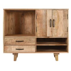 Venza Rustic Farmhouse Living Room Storage Cabinet Console