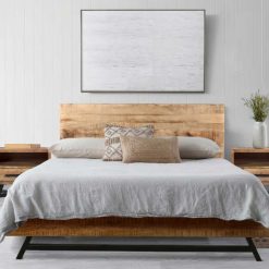 Alternative view of Venza Modern Farmhouse Solid Wood King Bed with Headboard