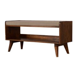 Astoria Rustic Farmhouse Mud Room Storage Bench with Pad