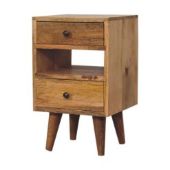 Alternative view of Astoria Rustic Farmhouse 2 Drawers with Open Slot Side Table