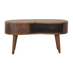 Alternative view of Astoria Titan Modern Farmhouse Bean Coffee Table with a drawer