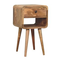 Alternative view of Astoria Modern Farmhouse Rounded Corner Cube Bedside Table